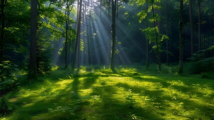 morning in the forest