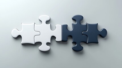 Obraz premium Merger and acquisition business concepts with joining puzzle pieces