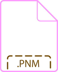 PNM File icon deep rounded outline