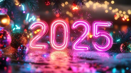 Celebrate the arrival of 2025 , joyous festivities