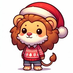 christmas with lion