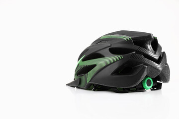 Fototapeta premium One new protective helmet on white background