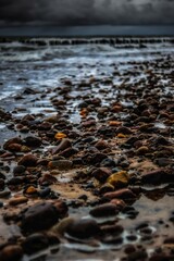 Obraz premium Kamienista plaża