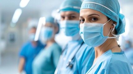 Medical professionals in a hospital, working together to provide care,