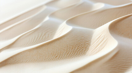Sand patterns formed by the wind on a desert dune,