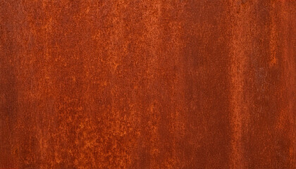 Closeup of rusted brown weathering steel texture