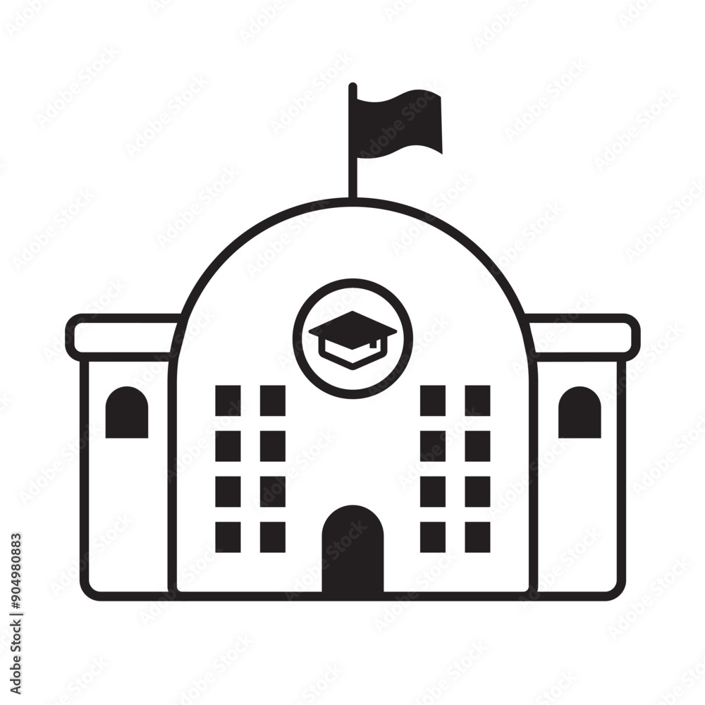 Sticker university icon