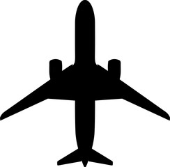 Airplane silhouette clipart design illustration