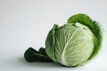 Fototapeta premium cabbage isolated on white background, full depth of field, ai