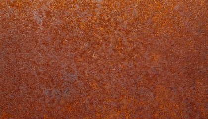 Closeup of rusted brown weathering steel texture