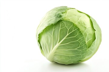 Fototapeta premium cabbage isolated on white background, full depth of field, ai