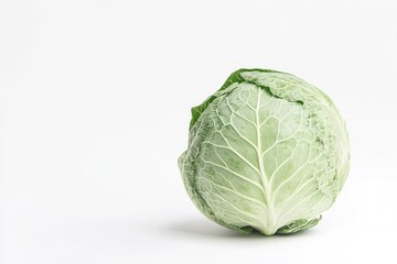 Fototapeta premium cabbage isolated on white background, full depth of field, ai