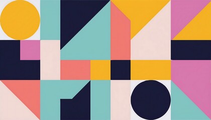 minimalist geometric pastel background vector with clean lines and simple shapes
