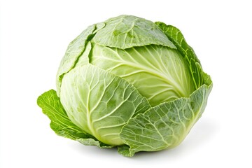 Fototapeta premium cabbage isolated on white background, full depth of field, ai
