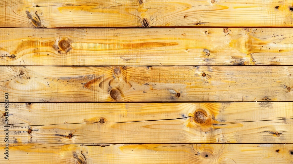 Sticker top view of light yellow wooden background with natural texture of untreated pine rocks suitable for