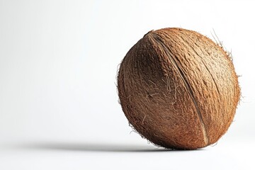 coconut, isolated on white background, full depth of field, ai