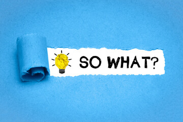 so what?	