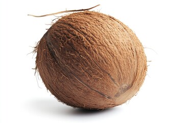 coconut, isolated on white background, full depth of field, ai