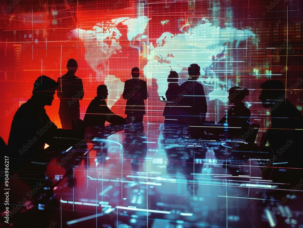 Aufkleber cybersecurity operations security teams coordinating response efforts during cyber attack
