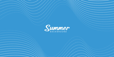 Wavy line ocean. Nature background. Summer vector illustration.