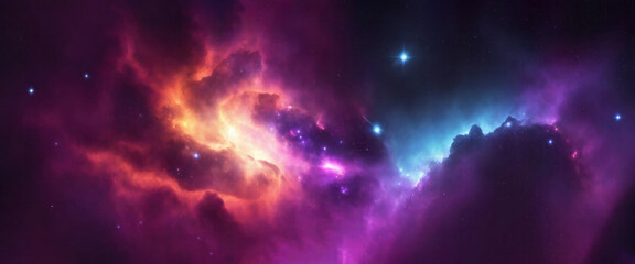 Fototapeta premium Deep space nebula star sci-fi background