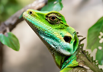 Obraz premium Serene Green Gaze