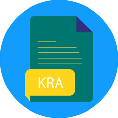 KRA File extension icon black color crisp corners circular shape