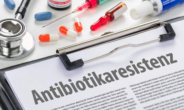 Clipboard mit der Beschriftung Antibiotikaresistenz