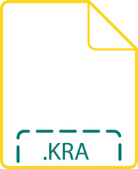 KRA File icon deep rounded outline