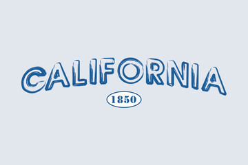 California Streetwear Graphic design vector typography for t shirt