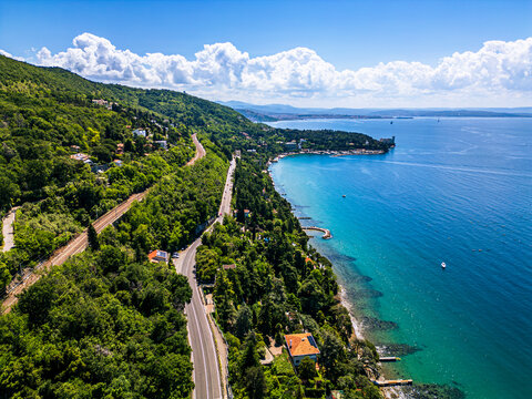 Between Duino Castle and Sistiana Bay. A wonder of the upper Adriatic coast.