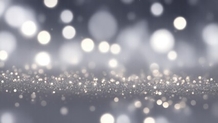 Fototapeta premium New Gray Bokeh Glowing glitter lights Wallpaper Background