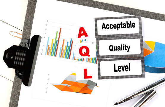 AQL word on sticky on chart background