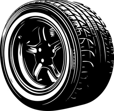 recommend clip art: Car tyre silhouette clipart design illustration