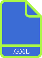 GML File minimal icon with symbol