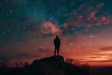 Fototapeta premium Capturing the beauty of nature sunset astronomy photography in the great outdoors