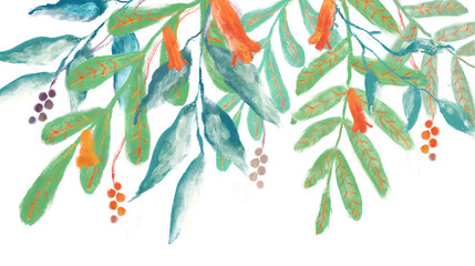 열대삭물-오일파스텔