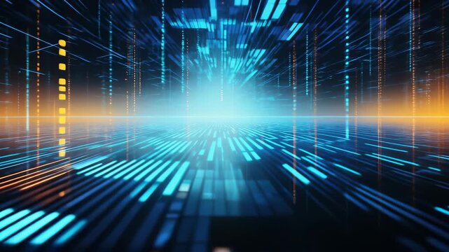 Abstract technology background, concept big data and digital transformation. Futuristic network connection. Modern innovation in computer science. Information system analysis. business communication.