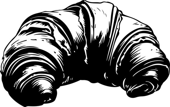 recommend clip art: Croissant silhouette clipart design illustration
