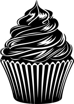 recommend clip art: Cupcake silhouette clipart design illustration