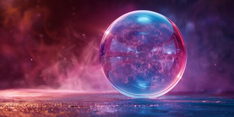 Iridescent 3D Rendered Transparent Orbs with Holographic Effects Floating in the Abyss of a Dark Background, a Vision of Futuristic Technology and Abstract Art.