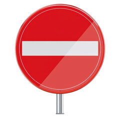 red no entry warning sign isolated on white or transparent png