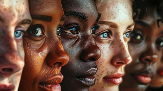 Empleados felices se re&Atilde;&ordm;nen para mostrar la belleza de la diversidad, los diferentes or&Atilde;&shy;genes y culturas en el lugar de trabajo.