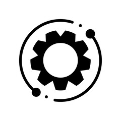 Technical support black icon on white