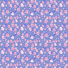 Floral seamless pattern on master background. Modern floral pattern. Elegant template for fashion prints.