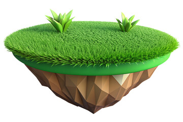 Floating Island with Green Lawn – Ideal for Modern Outdoor Spaces