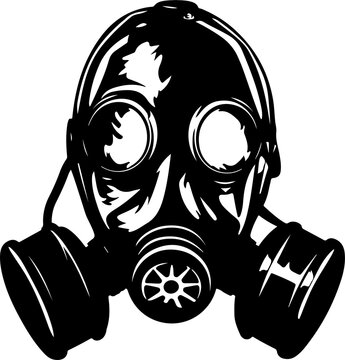 recommend clip art: Gas mask silhouette clipart design illustration