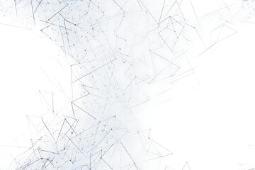 Seamless texture featuring abstract white waves and black dots connected by lines, creating a futuristic and intricate design