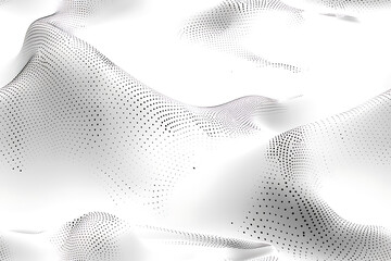 Seamless texture featuring abstract white waves and black dots connected by lines, creating a futuristic and intricate design