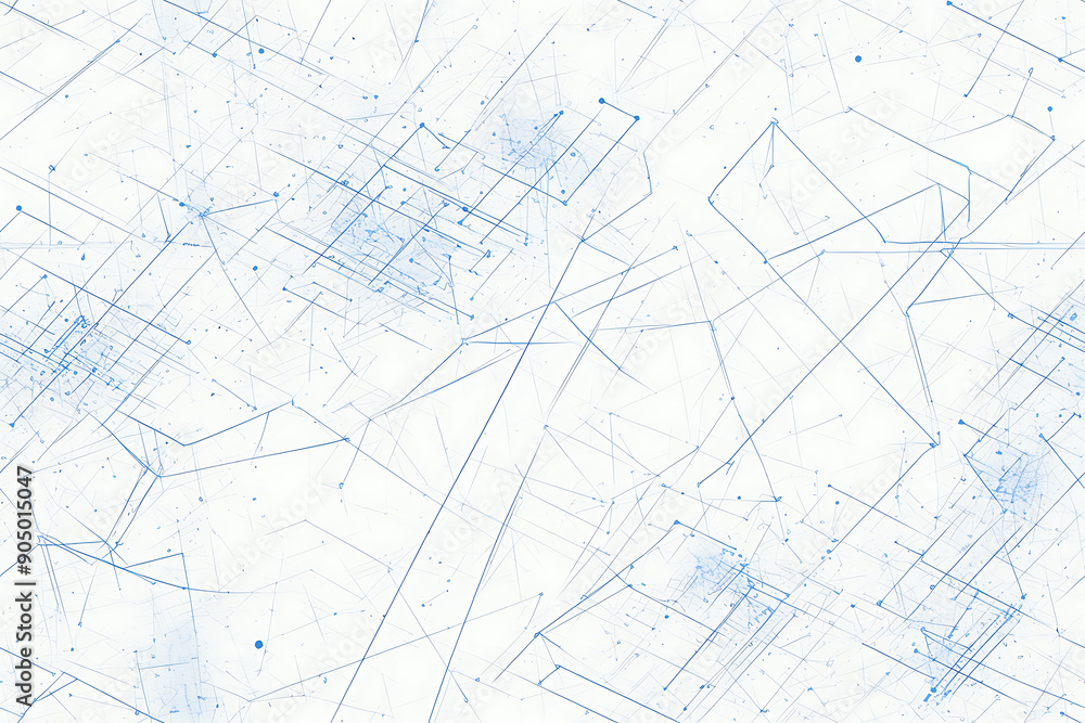 Poster seamless texture featuring abstract white waves and black dots connected by lines, creating a futuri